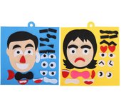 Kit de pegatinas de fieltro para actividades entre padres e hijos con expresiones faciales Male