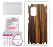 apgo Protective Skin Sticker for the back+sides compatible with Xiaomi Poco M5s, Full Wrap Film, Foil, Vinyl - Pattern Tigerwood