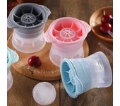 1 molde redondo de silicona para cubos de hielo, cubos de líquido, herramientas de cocina para el hogar, herramienta para moler cubitos de hielo de whisky. verde