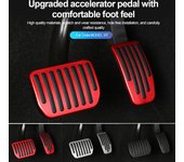Pedales de freno y reposapiés para Tesla Model 3 Y, acelerador, cubierta de goma para pedales de automóvil, accesorio interior de aleación de aluminio