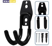Colgador de manguera de jardín resistente para montaje en pared, soporte para manguera de agua, gancho para manguera de jardín para manguera de agua ( Negro, 6,3 x 5,5 x 2,6 pulgadas ) negro
