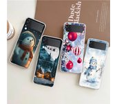 Funda para Samsung Z Flip 3, 4 y 5, transparente, plegable, rígida, de policarbonato, con estampado navideño para Galaxy Z Flip 3 y 5 Galaxy Z Flip 5