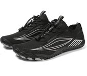Zapatos acuáticos para mujer y hombre, calcetines acuáticos de secado rápido, sin cordones, para playa, piscina, natación, lago, surf, calcetines acuáticos de secado rápido para hombre, para nadar, playa, descalzo EU:36 negro