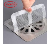 10 piezas de tapón de pelo desechable para desagüe de ducha, colector de pelo, malla para desagüe de ducha, colador de fregadero de piso para baño y cocina 1PCS blanco