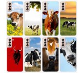 Funda de teléfono suave con diseño de vaca, Animal bonito, para Samsung Galaxy S22 Pro S21 S20 FE Ultra S10 S10E Lite S9 S8 Plus S7 S6 Edge Samsung S6