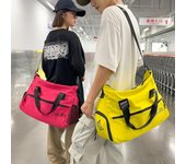 Bolsa de viaje de corta distancia para hombre, ligera, con separación de ropa seca y húmeda, y bolsa de fitness portátil de gran capacidad para mujer, con separación para zapatos. amarillo