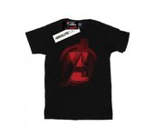 Marvel Mujer/Señoras Black Widow Movie Avengers Logo Camiseta de algodón para novio L blanco
