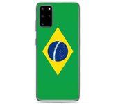 Coque Téléphone - Samsung - Galaxy S10 - Drapeau Brésil - Souple - Multicolore