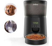 Balimo Distributeur Automatique de Nourriture Distributeur de Croquettes 4L pour Chats et Chiens,1 à 4 repas par jour Noir