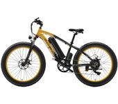 Bicicleta eléctrica GOGOBEST GF600 de 26 pulgadas con neumáticos anchos, bicicleta de montaña, 1000 W, 48 V, 13 AH, para adultos, Shimano de 7 velocidades amarillo