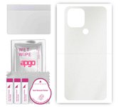 apgo Protective Skin Sticker for the back compatible with Xiaomi Redmi A1 Plus, Wrap Film, Foil, Vinyl - Pattern Matte Transparent