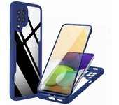 Funda protectora a prueba de golpes de 360 grados para Samsung Galaxy A13 A23 A15 A34 A16 A14 A32 A25 A05S A53 A33 A35 A51 A06 A24 A54 M55 M33 5G Cubierta frontal + trasera Samsung A02S (164 mm) negro