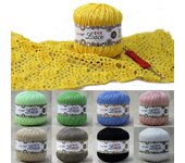 50g/bola 2 capas DIY hilo de encaje fino colorido hilo de ganchillo 100% hilo de algodón hilo para tejer a mano línea de máquina de coser