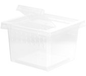 Terrario de plástico transparente para reptiles, para granja de lagartos y arañas pequeñas, transpirable, para insectos, suministros para mascotas ensamblados