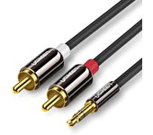 Ugreen AV116 Professional 3.5mm to Dual RCA Audio Cable, 3M, Black