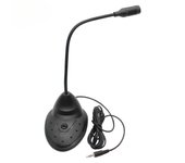 Micrófono de escritorio de 3,5 MM, soporte Flexible ajustable, micrófono con cable con interruptor para conferencias