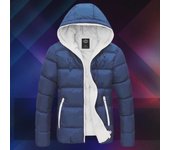 Chaqueta ligera de plumón para hombre: Chaqueta con capucha informal de corte entallado para otoño/invierno, tendencia juvenil.