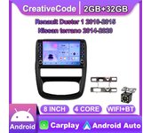 Para protector antipolvo para Renault 1 2010 - 2015 para Nissan terrano 2014 - 2020 con botón perilla coche Android CarPlay Android GPS 2 + 32GB 2+32GB