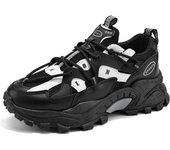Zapatillas deportivas transpirables para hombre, zapatillas deportivas para caminar gruesas, moda masculina 39 negro