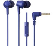 Auriculares BL con control remoto y micrófono, de plástico reciclado azul, con tratamiento antibacteriano. Audio-Technica ATH-CK350XiS ATH-CK350XiS Intraaurales azul