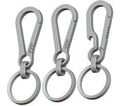 1 llavero de aleación de titanio, accesorio para coche, cadena para colgar en la cintura, hebillas de anilla, herramienta EDC para exteriores