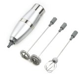 Espumador de leche eléctrico, máquina de espuma de café, Mini mezclador de bebidas de acero inoxidable