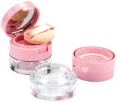 1 caja de polvo portátil de 3G/5G, contenedor de polvo suelto vacío con espejo tamiz, tamiz cosmético, tarro suelto, contenedor de maquillaje de viaje M