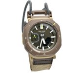 Casio Reloj unisex Pro Trek analógico digital con correa de tela y conexión para teléfono inteligente, esfera verde, resistente al sol PRJ-B001B-5, 100 m verde