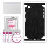 apgo Protective Skin Sticker for the back+sides compatible with Apple iPhone SE 2022, Full Wrap Film, Foil, Vinyl - Pattern Black Camo