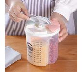 Contenedor para almacenamiento de 5 granos, caja de partición almacenamiento de plástico, cocina, uso doméstico, caja de sellado de alimentos, cereales 1PC 2000ml_