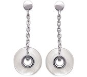 Les Trésors De Lily [G0635] - Boucles Argent 'Sagesse' blanc argenté - 30x11 mm blanco