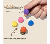 Juego de lanzamiento de piedras coreano, juego de agarre de guijarros Jacks Stone con caja de almacenamiento, juego de lanzamiento de piedras de guijarro para niños y adultos, juego de mano-ojo 6pcs