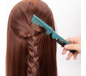 1 peine plegable de doble diente, cepillo de pelo portátil para peinado, cepillo de viaje, masajeador de cabeza, herramienta de peinado portátil para salón. rosa oscuro
