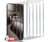 5 protectores de pantalla de vidrio templado para Xiaomi 14T, 14, 13, 13T, 11T, 10T Pro, 12, 11 Lite, antirroturas, transparentes. Xiaomi 14T puro