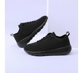 Zapatos para correr para hombre, zapatillas deportivas transpirables para hombre, con cordones, cómodos zapatos casuales para caminar, calzado de entrenamiento atlético 35 negro