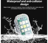 Luz LED estroboscópica con Control remoto inalámbrico para coche, motocicleta, bicicleta, Dron, Scooter, lámpara de advertencia de colisión, indicador de Flash