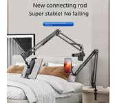 Soporte ajustable para tableta y teléfono en voladizo para cama y escritorio lazy base + small pull clip