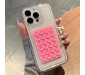 Funda de teléfono para iPhone 16 15 14 Pro Max Plus 11 12 13 Pro 7 8 Plus XR X XS SE2 3D Ventosa Airbag Transparente Cubierta a prueba de golpes iPhone 14 Pro Max negro