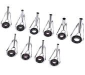 Guía de ojo de anillo de punta de caña de pescar de acero inoxidable de 8 piezas con kit de reparación de anillo 3(7,8,9,10)