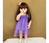 Muñeca de baño de silicona suave de 55 cm y 22 pulgadas para bebé recién nacido, juguete realista de princesa, hermosa niña bebé 55cm