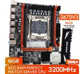 Atermiter-Juego de placa base D4 DDR4 con CPU Xeon E5 2670 V3 LGA2011-3, 1 Uds. X 16GB = 16GB, 3200MHz, memoria DDR4 PC4 REG ECC RAM