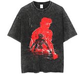 Camisetas de The Grappler Baki Hanma Yujirō, camisetas de artes marciales, anime, cuello redondo, camisetas lavadas de algodón, ropa informal de manga corta S