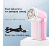 Quitapelusas portátil para ropa, suéter eléctrico, limpieza de pelusas de ropa, afeitadora de telas a partir de pellets en la ropa, quitapelusas color rosa