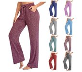 Pantalones holgados de verano para correr, pantalones deportivos para mujer, pantalones de talla grande para mujer, pantalones de pierna ancha, pantalones de chándal de talla grande S-5XL L negro