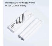 Rollo de papel térmico HPRT MT810 2 uds A4 para impresora térmica MT810 sin BPA 10 imágenes de larga duración blanco