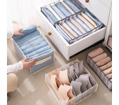 Armario de malla, caja de almacenamiento para guardarropa, cajón plegable, camiseta, ropa, pantalones vaqueros, mallas, organizador de ropa interior, caja de almacenamiento S negro