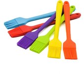Cepillo de aceite de silicona para barbacoa, herramientas para parrilla, cepillo para galletas y repostería, accesorio portátil para barbacoa al aire libre, herramientas para hornear, accesorios de cocina azul
