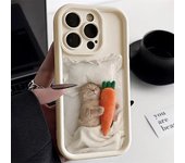 Funda de teléfono de gato bonito Color caramelo para iPhone 11 funda iPhone 13 12 15 Pro 14 Pro Max XR XS Max X 7 8 Plus SE funda mate a prueba de golpes iPhone 15 Pro Max blanco