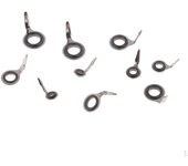 10 piezas de puntas de caña de pescar, anillos guía de acero inoxidable, kit de reparación de puntas de agua salada