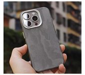 Funda Magsafe de cuero con camuflaje para iPhone 13, 14, 15, Pro, 12, 13, Pro, 14 Pro Max, carcasa a prueba de golpes con carga inalámbrica mate y lente chapada for iphone14pro(6.1")